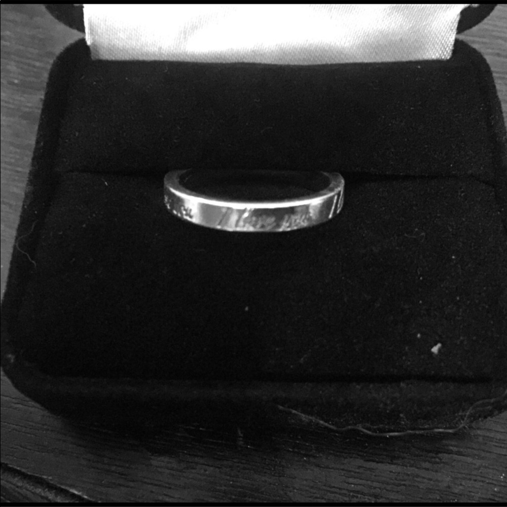 Tiffany & Co. Sterling Silver “I love you” Ring